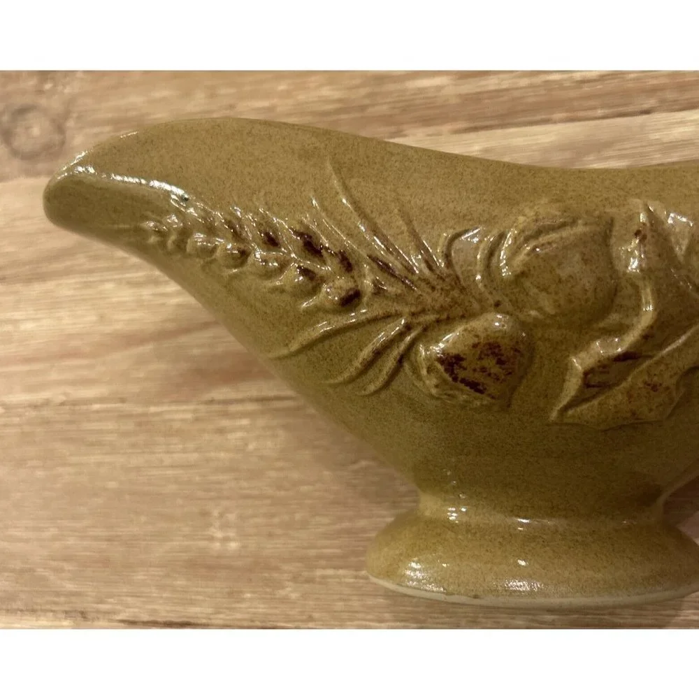 SUR LA TABLE Gravy Sauce Boat Harvest Golden Brown Wheat Acorn